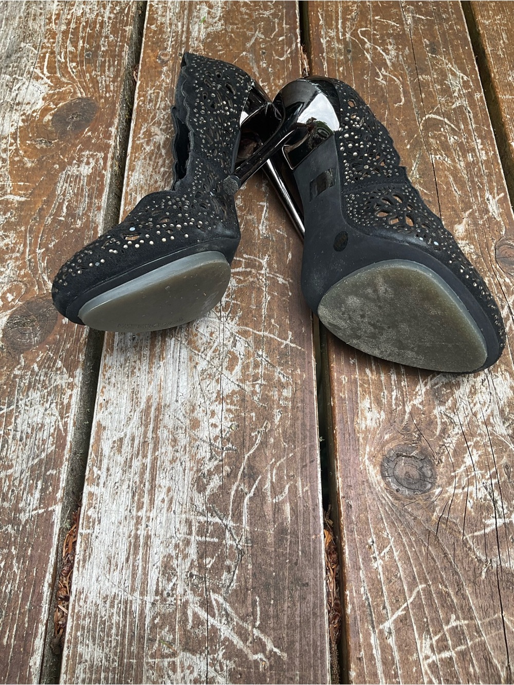 BCBGMaxAzria Rhinestone Heels - Picture 9 of 10